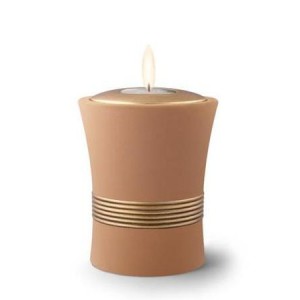 Ceramic Candle Holder Keepsake Urn (Luxor Design) – SAND